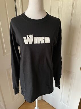 The Wire HBO Black Long Sleeve Logo Tee